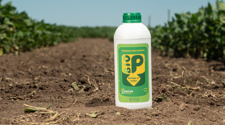 Pakovanje mikrobiološkog djubriva BioP u brazdi između useva